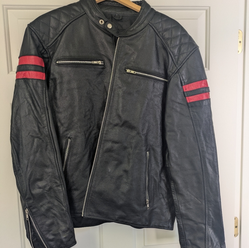Men's leather motorcycle jacket PRICE DROP